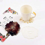 LaVenty 6 PCS Coaster Resin Molds Geode Silicone Molds Agate Coaster Molds Epoxy Resin Molds for Faux Agate Slices Cups Mats Coasters Home Decor LaVenty