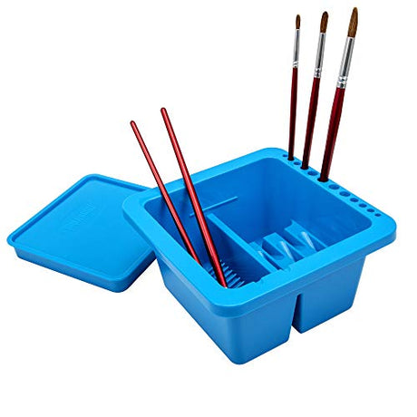 MyLifeUNIT Paint Brush Cleaner, Paint Brush Holder and Organizers for Acrylic, Watercolor, and Water-Based Paints (Blue) MyLifeUNIT