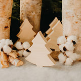 Chunky Christmas Tree 4-inch, Pack of 10 Wooden Christmas Decor, Pine Tree Shaped Cutouts for Classroom & Winter Decor, by Woodpeckers Woodpeckers