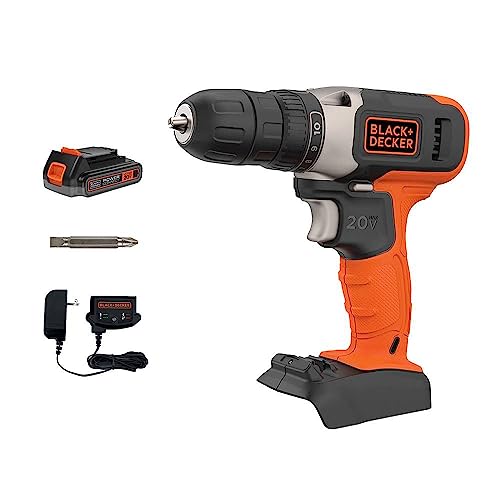 BLACK+DECKER 20V MAX* Cordless Drill, Cordless (BCD702C1) - WoodArtSupply