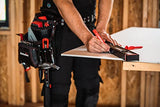 Hultafors Work Gear HT5433 Carpenter's Heavy-Duty Leather Nail & Tool Bag, Double-Gusset Front Pockets Hultafors