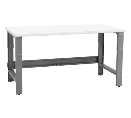 Table & Workbench: 1" Thick Laminate Top, Height Adjustable Bench - 30" D x 48" L x 30" - 36" H - by BenchPro BenchPro
