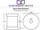 CleverDelights 2 3/4" x 1 1/4" Wood Spools - 10 Pack - Empty Craft Spools CleverDelights
