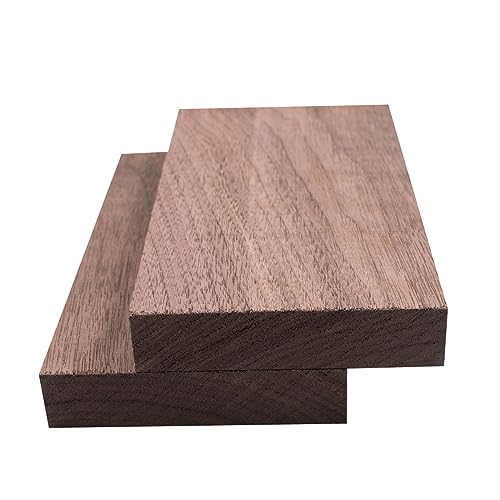 2 PCS Walnut Lumber 7/8'' x 4'' x 8'' Unfinished Walnut Wood Sheets Walnut Board for Crafts, Scroll Saw, Woodworking, School DIY Projects, Laser KeaJuidy