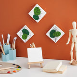 4x4 Wood Canvas Boards for Painting, Blank Deep Cradle Canvas for Art Projects (6 Pack, 0.85 in Thick) Bright Creations