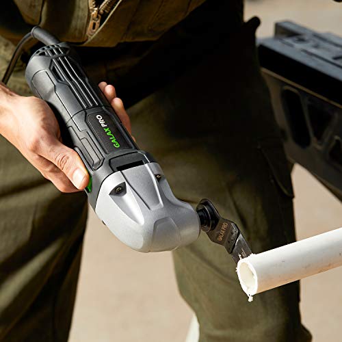 GALAX PRO 22000 OPM 1.5A Oscillating Multi Tool, 3 Degree Oscillating Angle with 3 Pieces Saw Blades, 1 Piece Semi Circle Blade Sanding Plate, 6 GALAX PRO