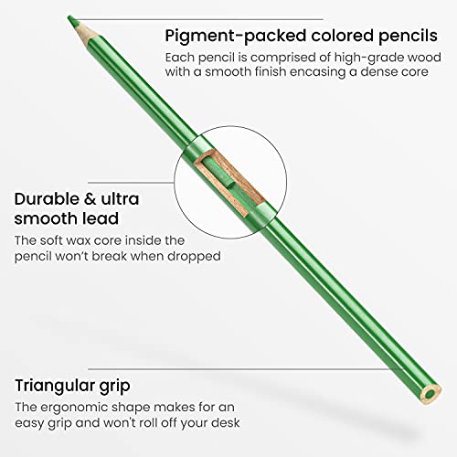 Arteza Kids Scented Colored Pencils, Set of 24 Easy-to-Grip Pencil Crayons, Triangular Shape, Pre-Sharpened, Art and School Supplies for Arts and Arteza Kids