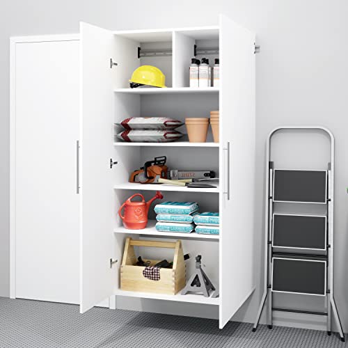 Prepac HangUps Large Elegant Wall-Mounted Storage Cabinet in White Prepac