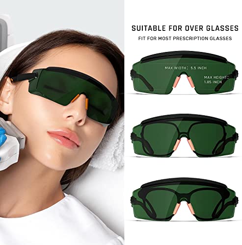 Bantida Laser Safety Glasses,IPL 200nm-2000nm Eyewear Protective Over Glasses For Laser Hair Removal,Welding - WoodArtSupply