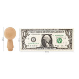 Unfinished Peg Dolls, Wooden Figurines for Crafts and Ornaments, Boys, Pack of 5 2-3/4 Inch Kokeshi Blank Wooden Dolls by Woodpeckers Woodpeckers