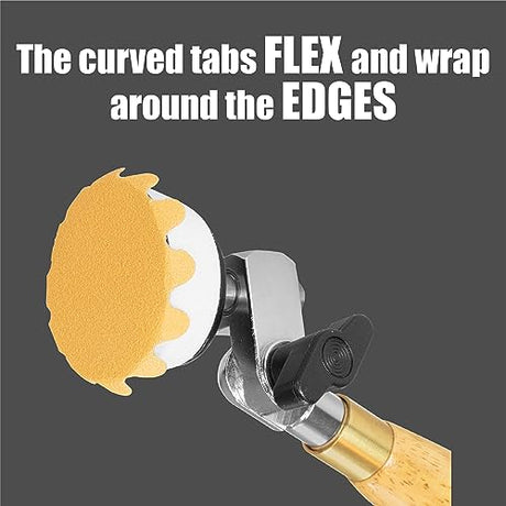 2" Diameter Flex Edge Gold Hook and Loop Wavy Sanding Disc Single Grit 25 Pack for Hand Drill Mounted Sanding Pads and Manual Bowl Sanders 320 Grit Keystone