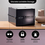 Lockabox One™ | Compact and Hygienic Lockable Storage Box for Food, Medicines, Tech and Home Safety | One Size 12 x 8 x 6.6 inches externally (Jet) Lockabox