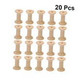 LALAFINA 60 Pcs Sewing Project Kits Unfinished Bobbin Wooden Spools for Crafts Wooden Bobbins Weaving Bobbins Wood Spools Yarn Kit Embroidery Kit LALAFINA