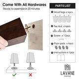 La Vane 3 inch / 8cm Unfinished Wooden Furniture Legs, 4PCS Soild Wood Turned Spindle Replacement Bun Feet with Pre-Drilled M8 Inch Bolt & Mounting La Vane