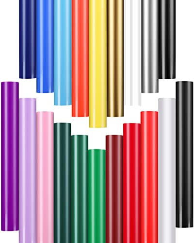 Permanent Vinyl - 20Pack Adhesive Vinyl Sheets Assorted Colors, Permanent Vinyl Bundle for Cricut Machine, 12" x 11.8" Waterproof Outdoor Vinyl
