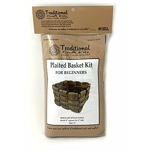Traditional Craft Kits Plaited Basket Kit for Beginners Traditional Craft Kits