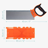 Navaris Miter Box with Saw - Mitre Box with 12" Hand Saw Cutter Tool Included for Cutting Wood Woodwork - Angle Cutter for Joinery Navaris