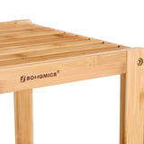 SONGMICS 4-Tier Bamboo Bathroom Shelf, Narrow Shelving Unit, Multifunctional Storage Rack, Corner Rack, for Kitchen, Living Room, Bedroom, Entryway, SONGMICS