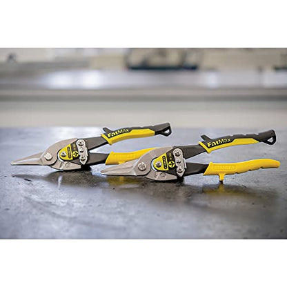 STANLEY FATMAX Tin Snips , Straight Cut, Aviation Snip, 9-7/8-Inch (14-563) - WoodArtSupply