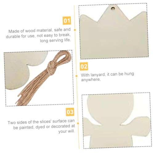 FUNOMOCYA 60pcs Painted Easter Wood Slice Sawdust Eggs Wooden Hanging Chip Label Hanging Piece Wood Chips tag Pendant Wood Charm Easter Unfinished FUNOMOCYA