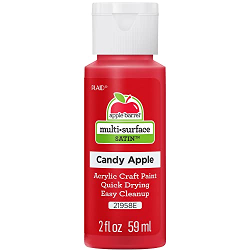 Apple Barrel Multi Surface Acrylic Paint, 2 oz, Candy Apple 2 Fl Oz Apple Barrel