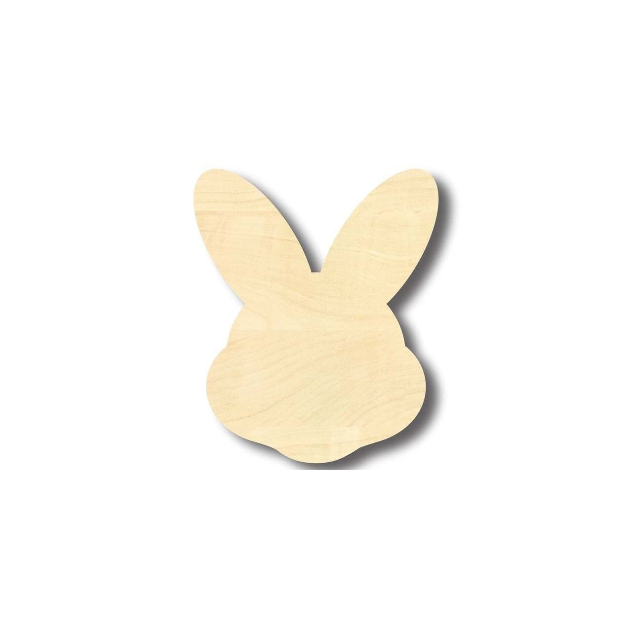 Unfinished Wood Easter Bunny Head Shape - Craft - up to 24" DIY 5" / 1/8" 24 Hour Crafts