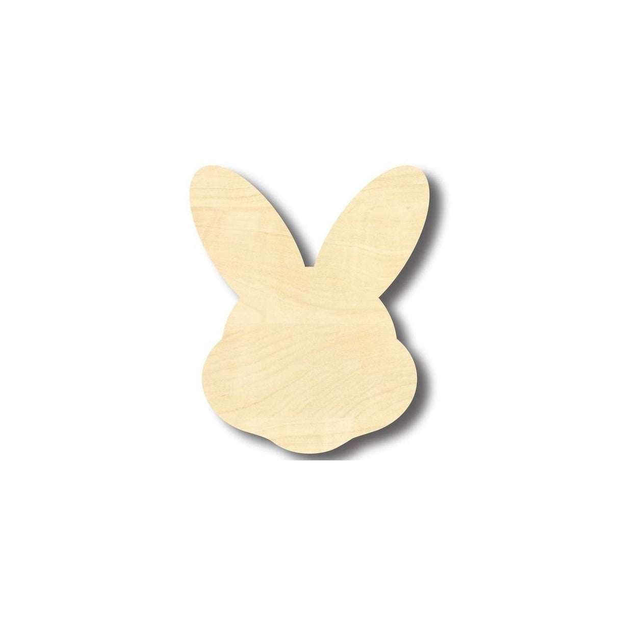 Unfinished Wood Easter Bunny Head Shape - Craft - up to 24" DIY 5" / 1/8" 24 Hour Crafts