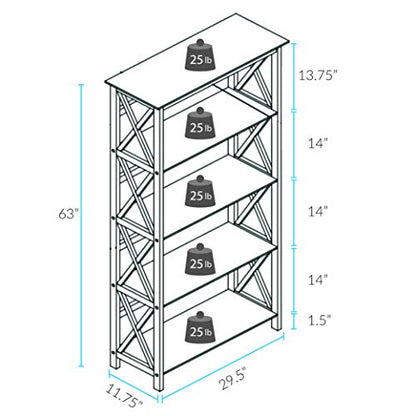 Casual Home Shelf Bookcase - WoodArtSupply