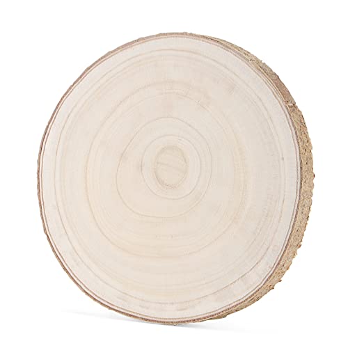 LEXININ 10 Pack 7-8 Inches Natural Round Wood Slices, Unfinished Rustic Wood Slices, Large Wooden Circles for Weddings, Table Centerpieces, Crafts, LEXININ