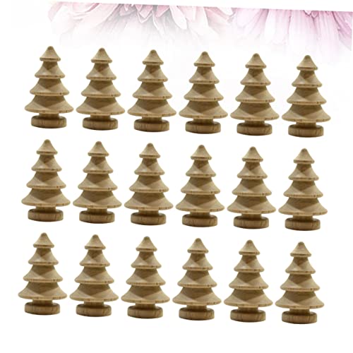 NOLITOY 20pcs Miniature Wood Trees Wooden Peg Figures Blank Peg People Christmas Craft Supplies Unfinished Wood Snowman Unfinished Peg Dolls NOLITOY