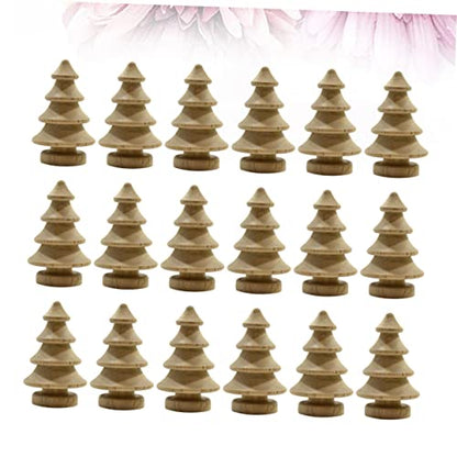 NOLITOY 20pcs Miniature Wood Trees Wooden Peg Figures Blank Peg People Christmas Craft Supplies Unfinished Wood Snowman Unfinished Peg Dolls