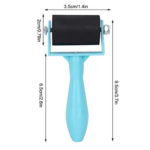 Rubber Glue Roller with 3.5cm Rubber Handle Ink Print making Brayer and Anti Slid Handle for Art Stamping Tool(Green) Garosa
