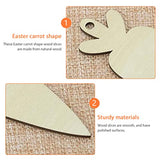 Abaodam 30Pcs Easter Unfinished Wooden Carrot Cutouts Blank Carrot DIY Wood Crafts Carrot Hanging Ornaments Wood Slices Easter Decor Abaodam