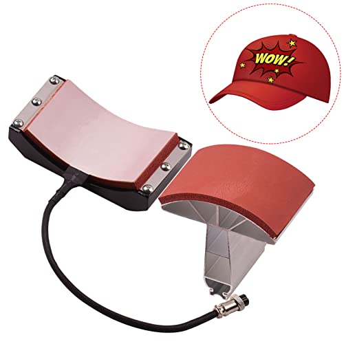 FAJIA Heat Press Hat Attachment, Hat Cap Press Mat Pad Heating Transfer Attachment Silica Gel 5.5x3 Inch 220V for Heat Press Machine Hat Heating - WoodArtSupply