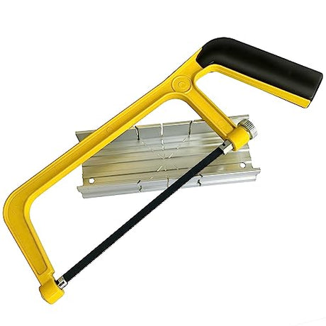 Hanpex 6 in. Mini Hacksaw & mitre Block Set - 150mm Extra Fine Cut Hack Saw with Bi-Metal Blade Hanpex