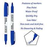 Shuttle Art Permanent Markers Bundle, 30 Pack Red and 30 Pack Blue Permanent Marker set,Fine Point, Works on Plastic,Wood,Stone,Metal and Glass for Shuttle Art