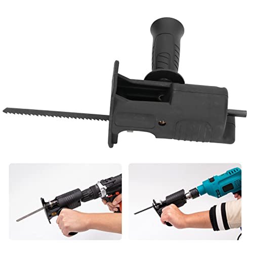 Cordless Drill Reciprocating Saw Attachment Kit with Metal Wood Cutting Jig Saws Blades, Electric Drill Modified Jigsaw Sabre Saw Adapter for Metal