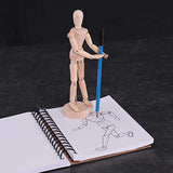 US Art Supply® Wood 8" Female - Artist Drawing Manikin Articulated Mannequin with Base and Flexible Body - Perfect for Drawing The Human Figure (8" US Art Supply