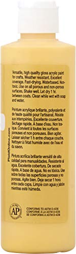 Apple Barrel Gloss Acrylic Paint in Assorted Colors (8 oz), Gloss Real Yellow