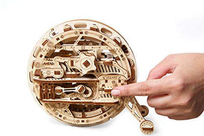 UGEARS Mechanical Monowheel 3D Puzzle Kit | Movable Unicycle Wooden Puzzle Craft Set and Thinking Task for Adults | 3D Model Kit Made of Wood Idea