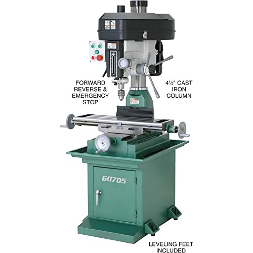 Grizzly Industrial G0705-8" x 29" 2 HP Mill/Drill with Stand - WoodArtSupply