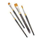 KINGART Original Gold Series Premium Golden Taklon Multimedia Artist Brushes, Painting Tools for Oil, Acrylic, Watercolor and Gouache, Gift Box, Set KINGART