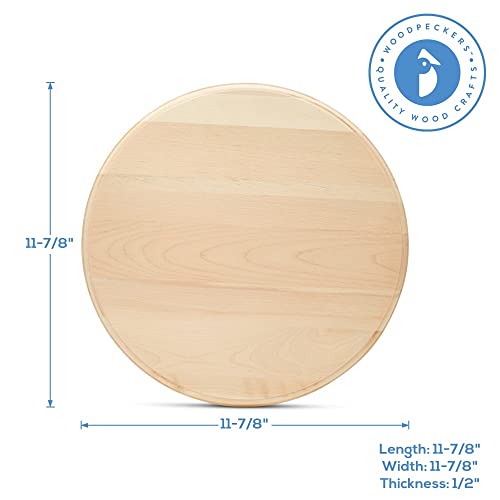 Unfinished Wooden Circles 12 inch, Pack of 1 Round Wood Plaques Unfinished Wood Circles for Crafts Charcuterie Board by Woodpeckers Woodpeckers