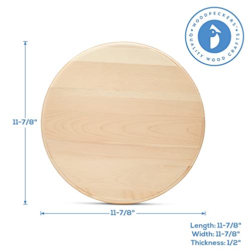 Unfinished Wooden Circles 12 inch, Pack of 1 Round Wood Plaques Unfinished Wood Circles for Crafts Charcuterie Board by Woodpeckers