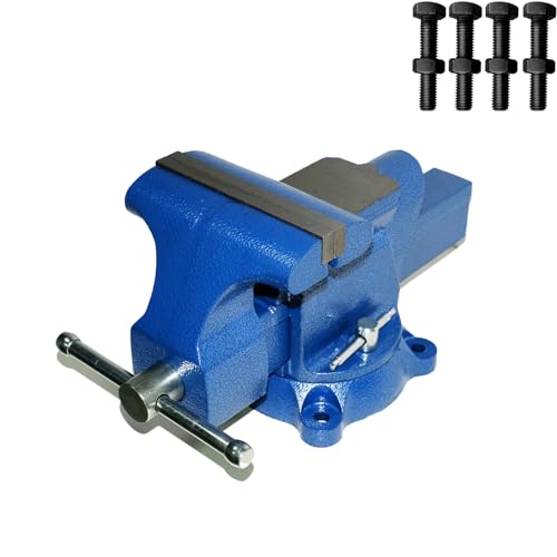 PPUMP Bench Vise 6 Inch Jaw Width 5.5 Inch Jaw Opening Home Vise - Secure Grip with 360° Swivel Base Home Vise Rotation Base - Assembled with a PPUMP