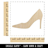 High Heel Pump Shoe Unfinished Wood Shape Piece Cutout for DIY Craft Projects - 1/4 Inch Thick - 6.25 Inch Size Sniggle Sloth