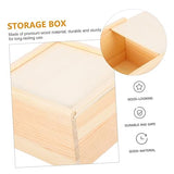 Abaodam 8 Pcs Wooden Storage Box Jewelry Container Square Containers with Lids Unfinished Ear Ring Holder Storage Bins with Lid Jewelry Storage Cases Abaodam