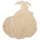 Cute Silkie Guinea Pig with Bow Unfinished Wood Shape Piece Cutout for DIY Craft Projects - 1/4 Inch Thick - 6.25 Inch Size Sniggle Sloth