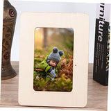 Kisangel 8 pcs DIY wooden photo frame table top photo frame blank wood picture frame wooden painting crafts for kids unfinished wood picture frames Kisangel