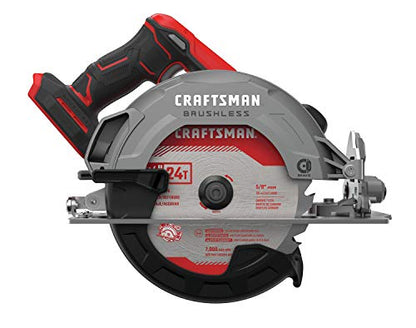 CRAFTSMAN V20 Cordless Circular Saw, 7-1/4 inch, Bare Tool Only (CMCS550B)